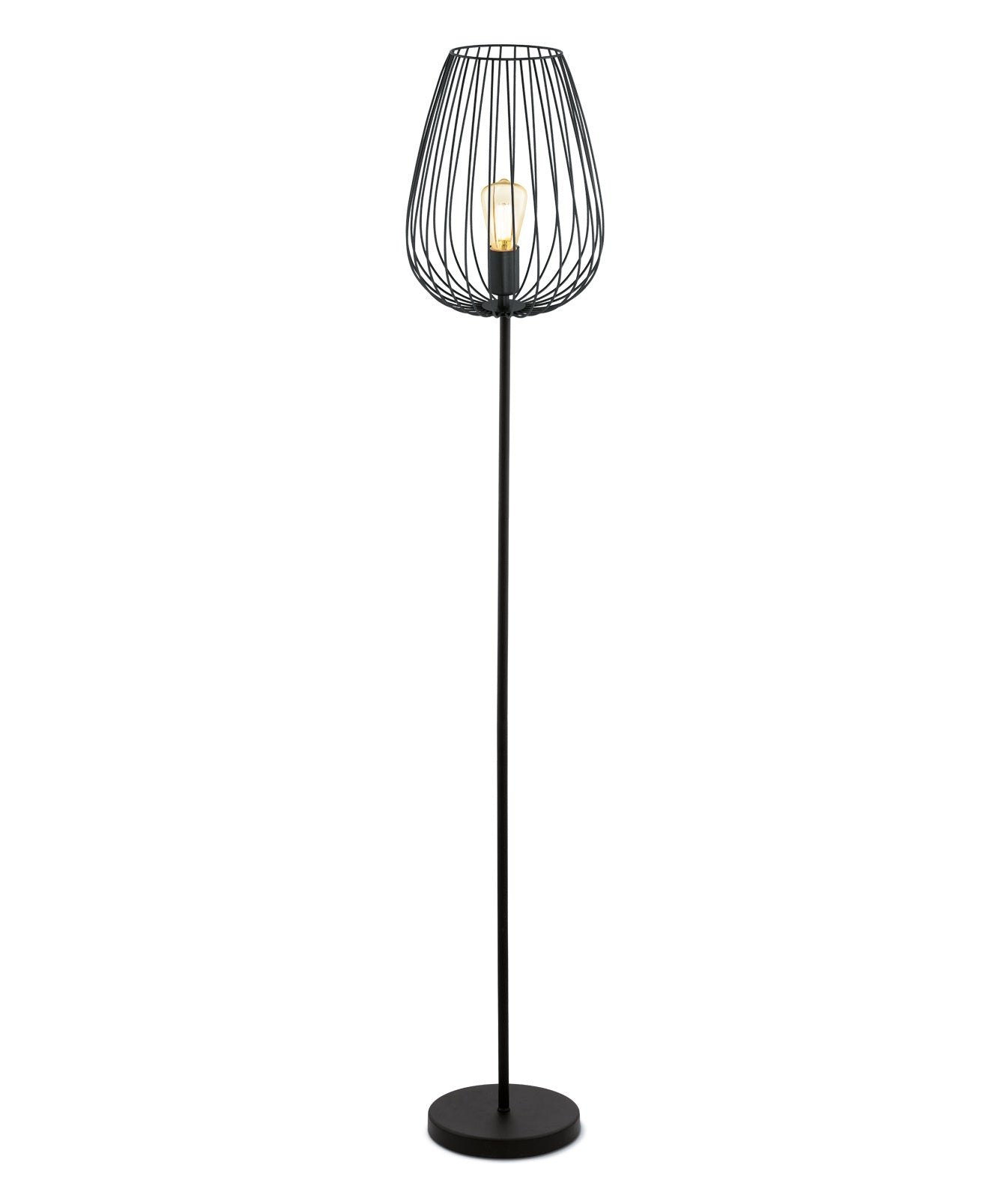 Floor Lamp Steel Black