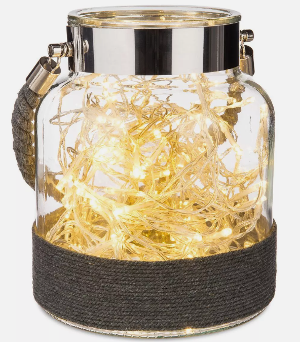 Glass Lantern Hanging Tea Light Candle Holder