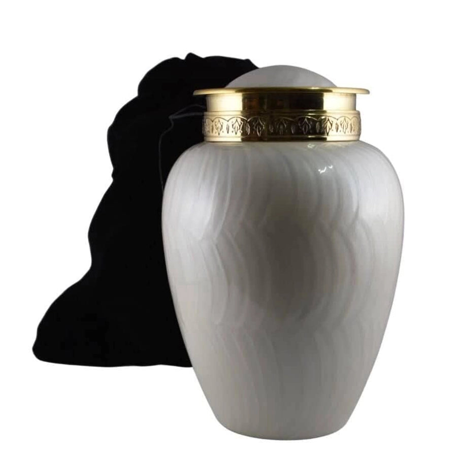 Serene Marble Elegance Urn