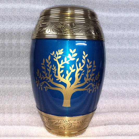 Royal Blue Tree of Life Urn