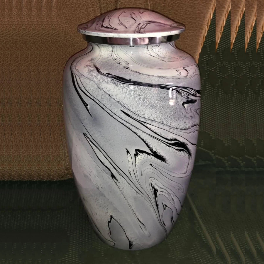 Ethereal Swirl Marble Urn