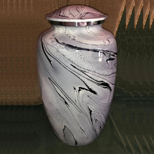 Ethereal Swirl Marble Urn