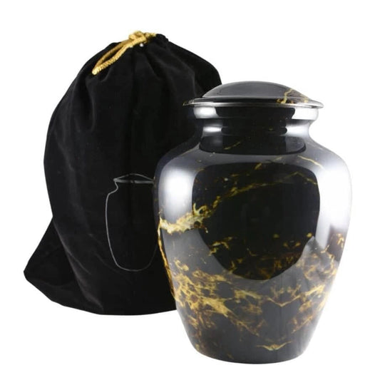 Midnight Gold Vein Urn