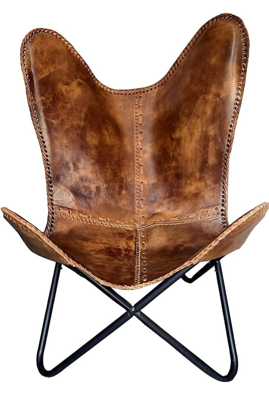 Genuine Leather Butterfly Chair