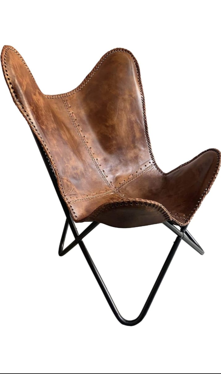 Genuine Leather Butterfly Chair