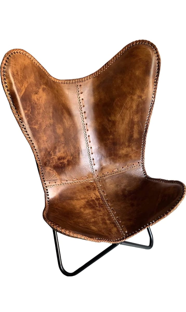 Genuine Leather Butterfly Chair