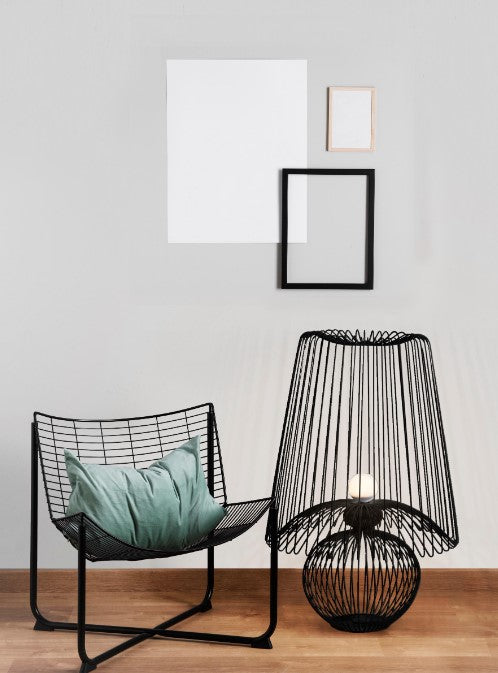 Oversized Metal Floor Lamp Koy in Black
